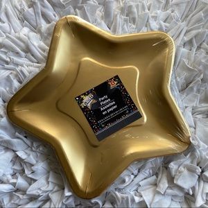💖Gold star metallic paper plate- 8 pack bundle